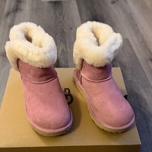 UGG Pink and Cream Kids Boots